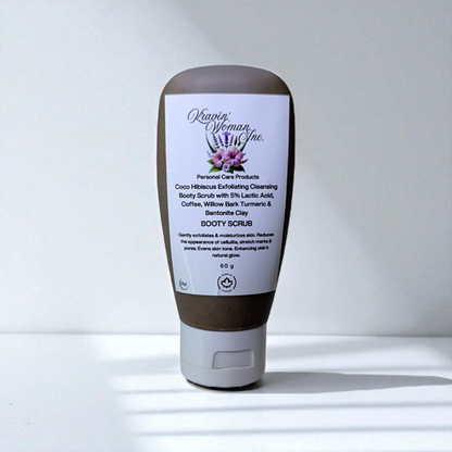 Handcrafted Coco Hibiscus Booty Scrub by Kravin Woman Inc—eco-luxury exfoliating blend from a woman–owned skincare brand in Calgary